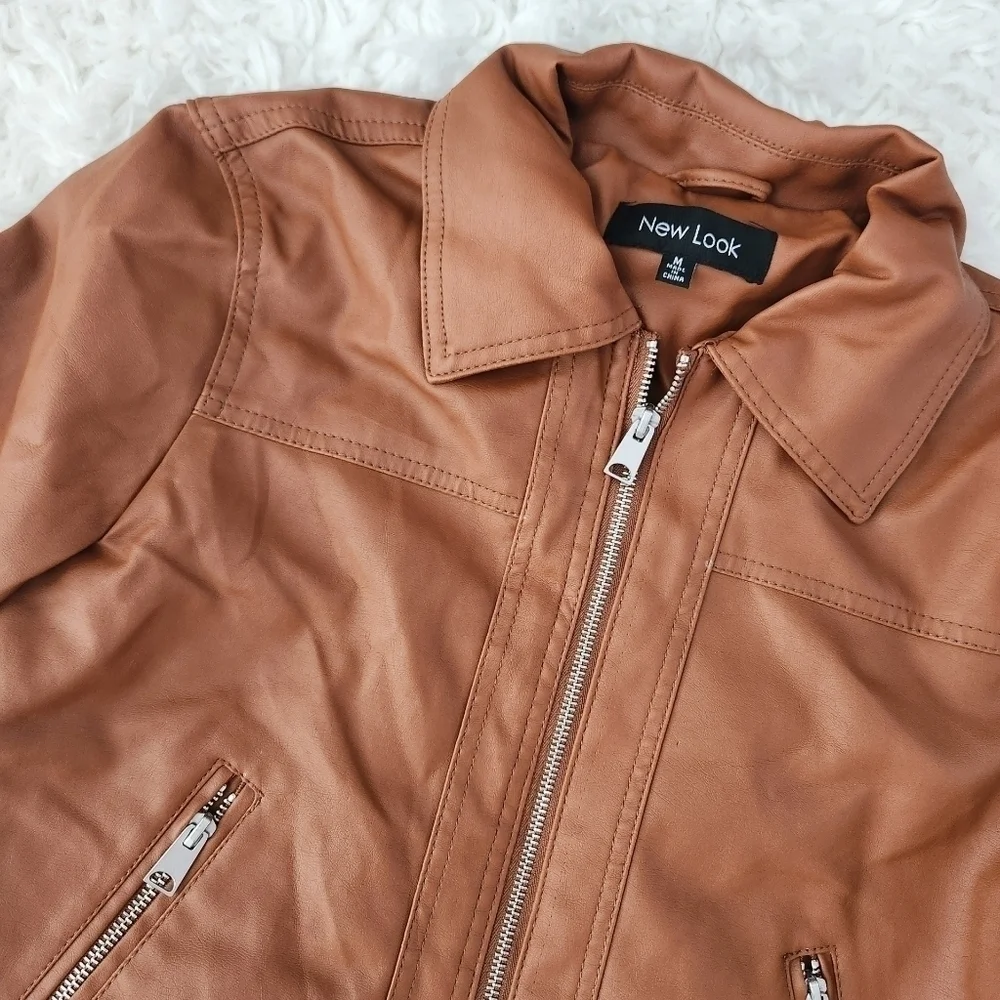New Look Faux Leather Jacket. Size Medium. New without tags.